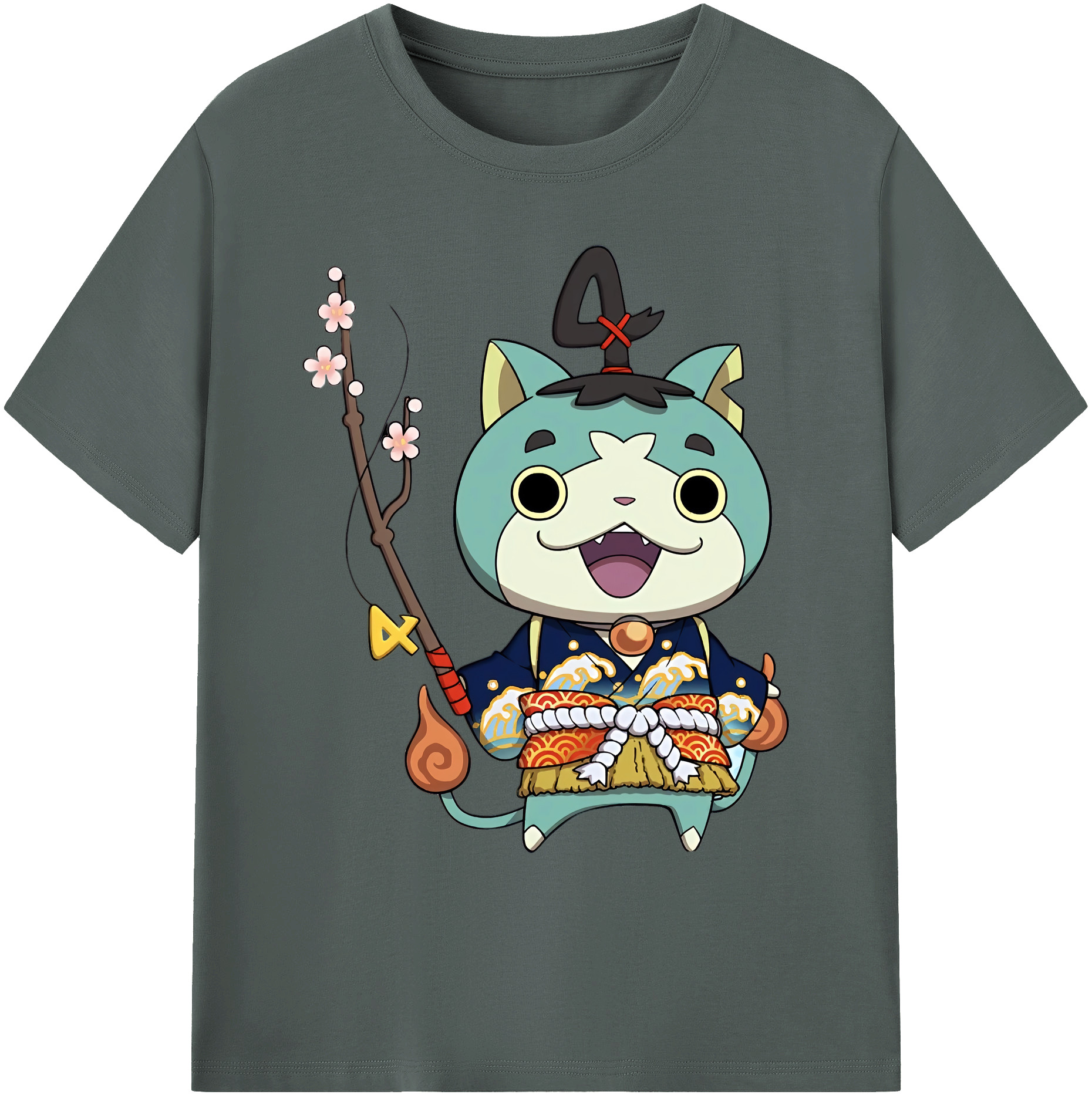 （画像用） 妖怪ウォッチ Yo-kai Watch 綿100％ メンズ半袖Tシャツ｜肌触りやわらか＆通気性